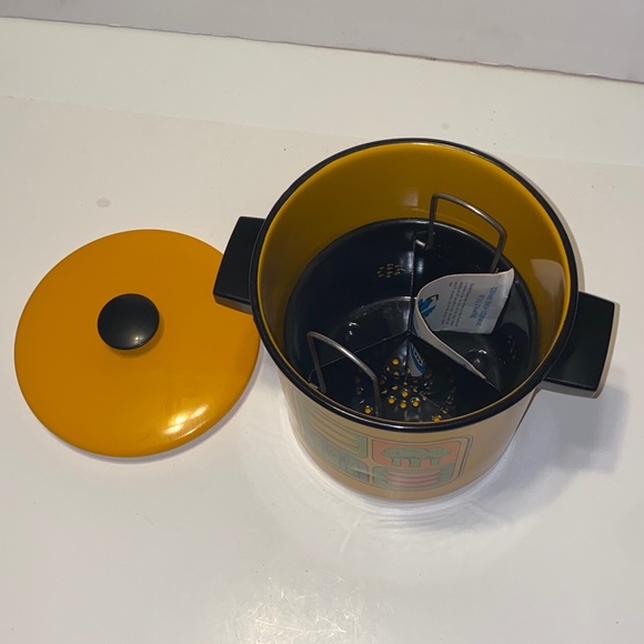 Vintage Multi-Purpose 4 Qt Cooker Yellow Orange Green by US Stamping Retro MCM - Picture 4 of 11